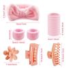 16 Piece Skincare Headband Set, Suitable for Face Washing, Hydrotherapy, and Makeup, Including 1 Headband, Wristband, 3 Hair Cli