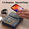 5 In1 Wireless Chargers Stand LED Digital Alarm Clock Thermometer Fast Charging Dock Station for iPhone 15 14 IWatch