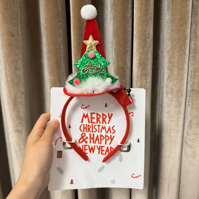 Christmas Hair Hoop Christmas Decoration 2025 Hairband Headband Glowing Hair Pins Christmas Gift for Girls Boys Navidad
