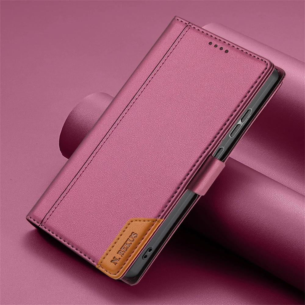 Flip Leather Phone Case for Samsung Galaxy S25 Edge S24 FE S23 Ultra S22 Plus A17 A07 A16 A36 A56 A26 A54 Magnetic Wallet Cover