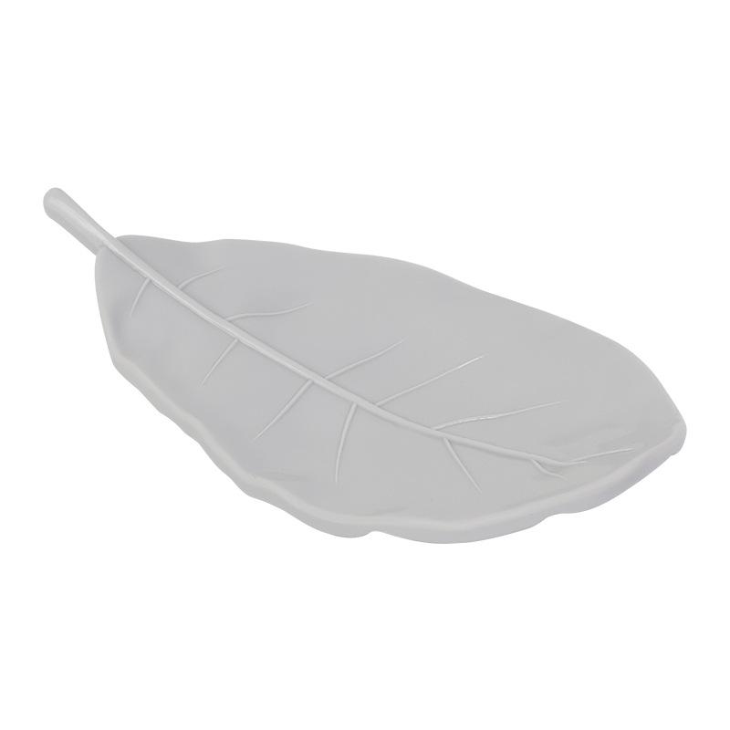 

Leaf Design Soap Holder - No-Drill Bathroom Storage Rack Single Unit серый