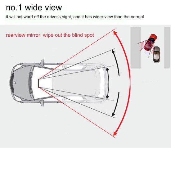 1Pc Trifold Blind Detachable ABS Spot Mirror Universal Glass for Vehicles Car