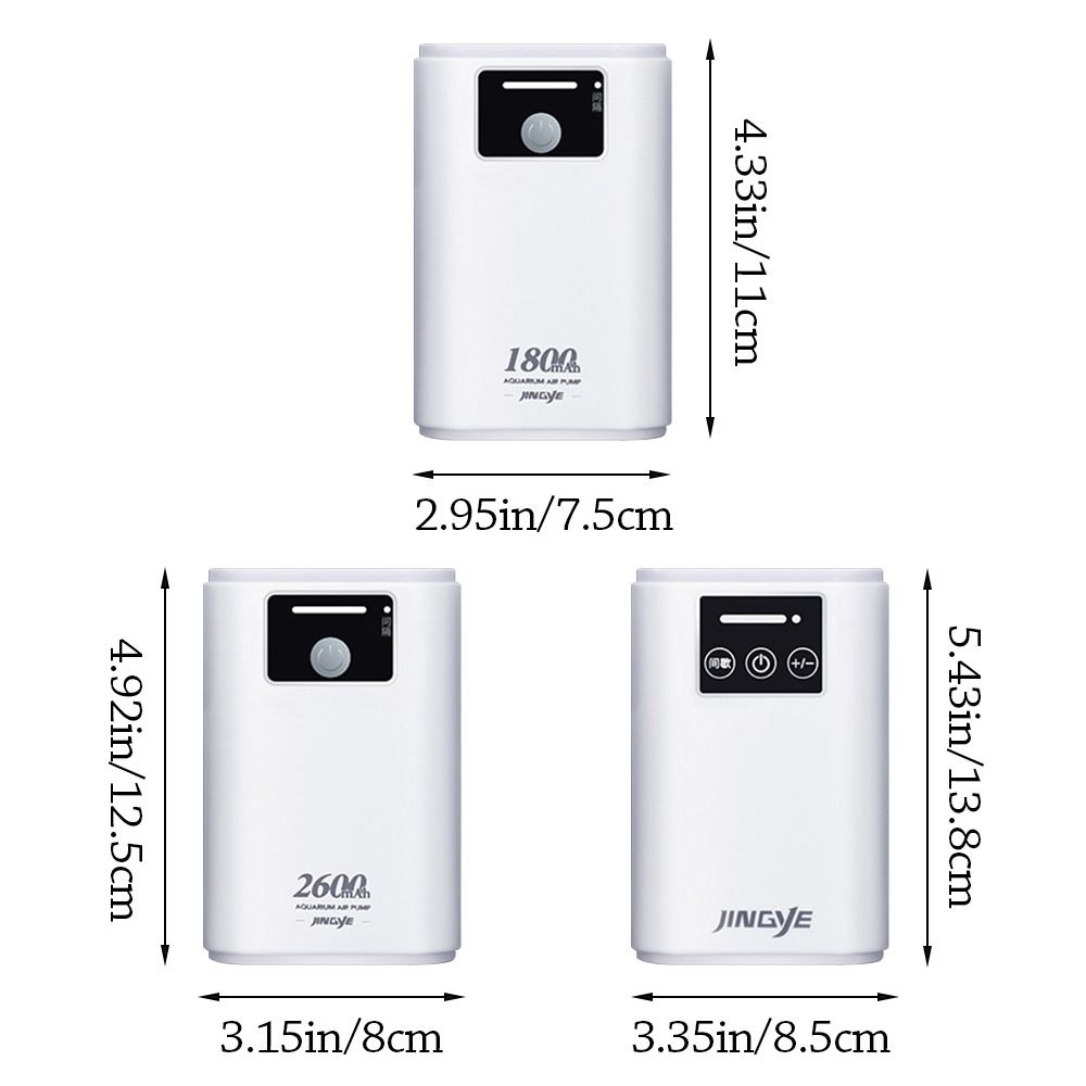 1,5/3/3,5W Aquarium-Luftpumpe USB Wiederaufladbar Geräuscharm Doppelzweck-Luftpumpe Leise Lithium-Batterie Aquarium-Sauerstoffpumpe