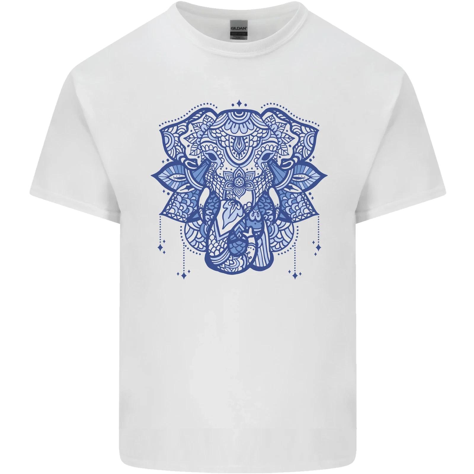 Mandala Art Elephant Kids T-Shirt Childrens L