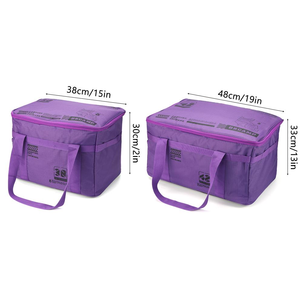42L/30L Picnic Storage Bag Foldable Practical Handbag Thickened Camping Storage Bag  Outdoor