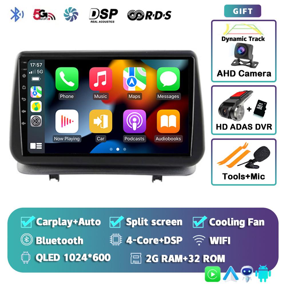 Android 14 Carplay Auto For Renault Clio 3 CLIO 3 2005 - 2014 Car Radio Multimedia Navigation GPS Player Stereo WiFi+4G BT DSP