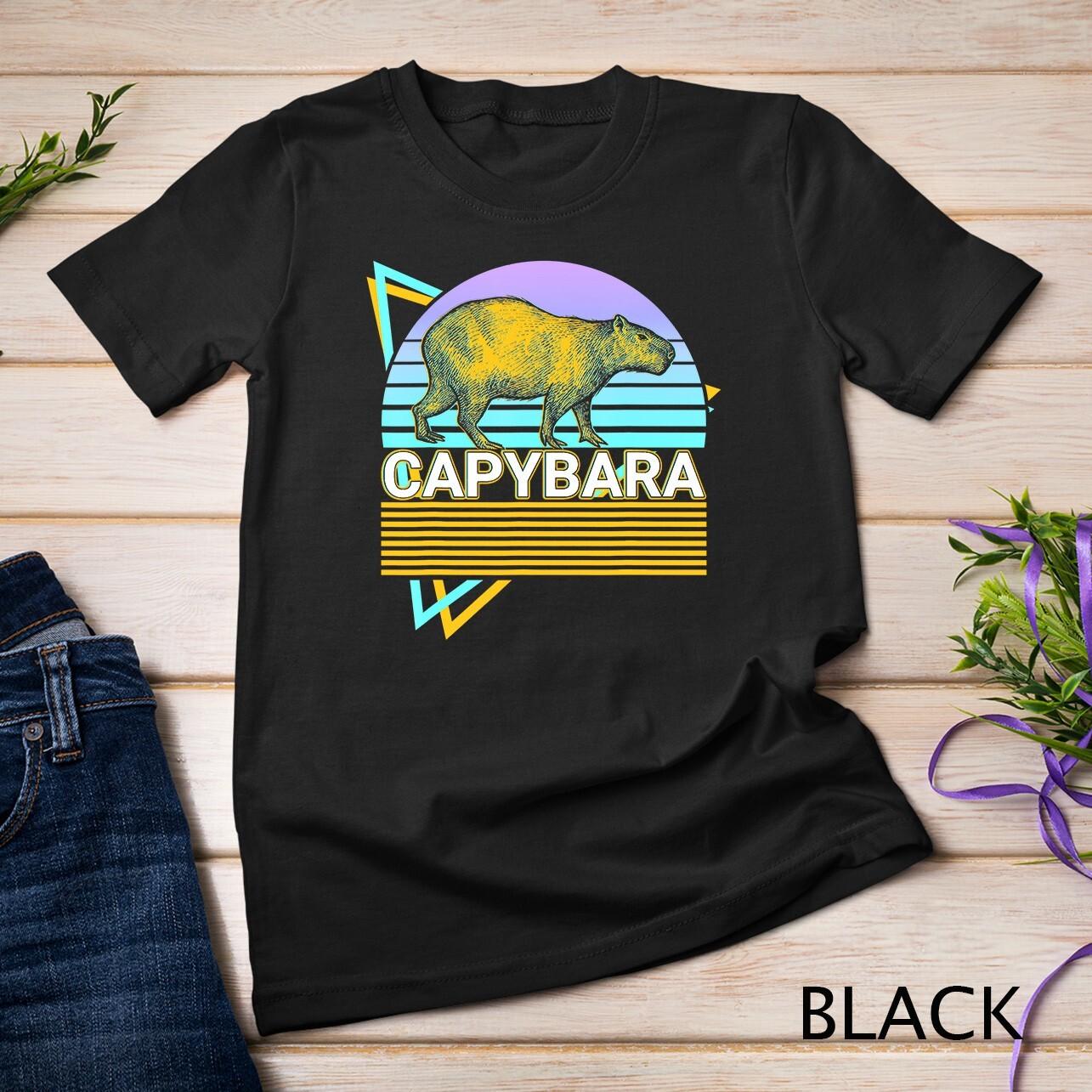 Capybara Hot Colorful Retro T-Shirt Mens Womens Tees Top Unisex T-Shirt Mens Womens Tees Top L
