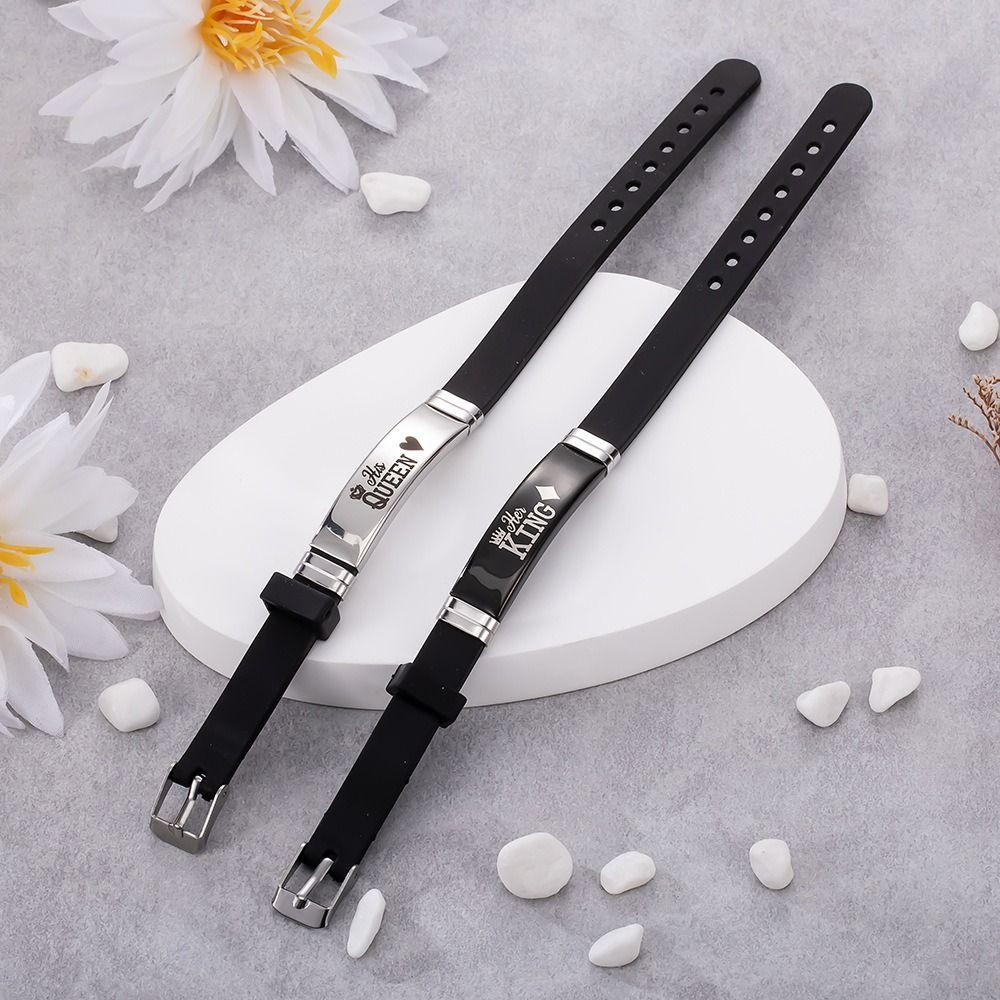 Gifts Lovers Bracelet King Queen Letter Valentine's Day Bracelets Couple Bracelet Set  Couple
