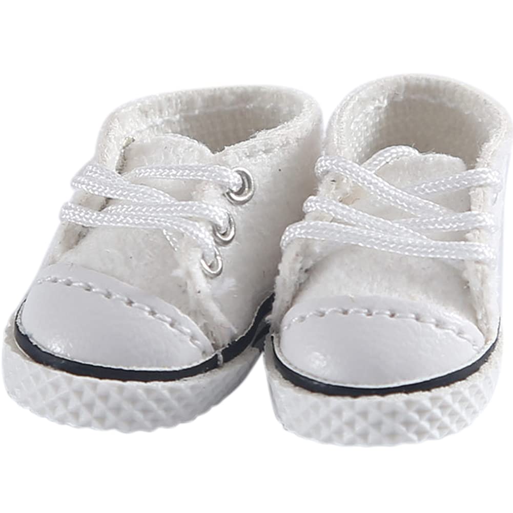 

HIGHAWK 11cm Body Shoes, OB11 Size, Obitsu 11, Obitsu Doll, OB11 Shoes, Canvas Shoes, GSC (White)