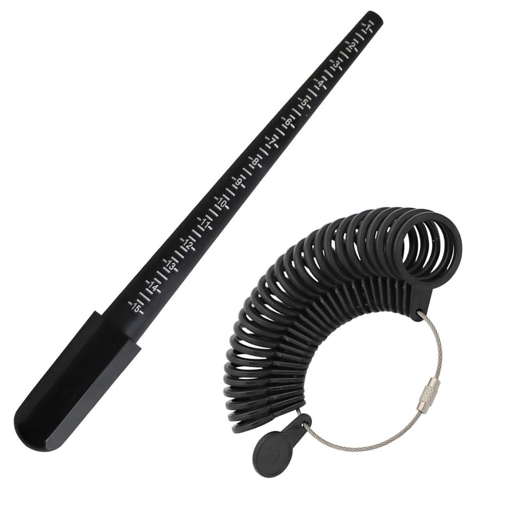 Ring Sizer Set Ring Mandrel Gauge Tool US Size 1-15&Finger Gaugers US Size 1-13 with Half Size Finger Measurement Scales Kit Ring Stick Measure Tool