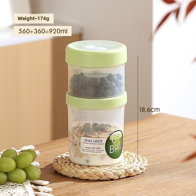 Portable Salad Bowl With Sealed Lid For Light Meals And Snacks