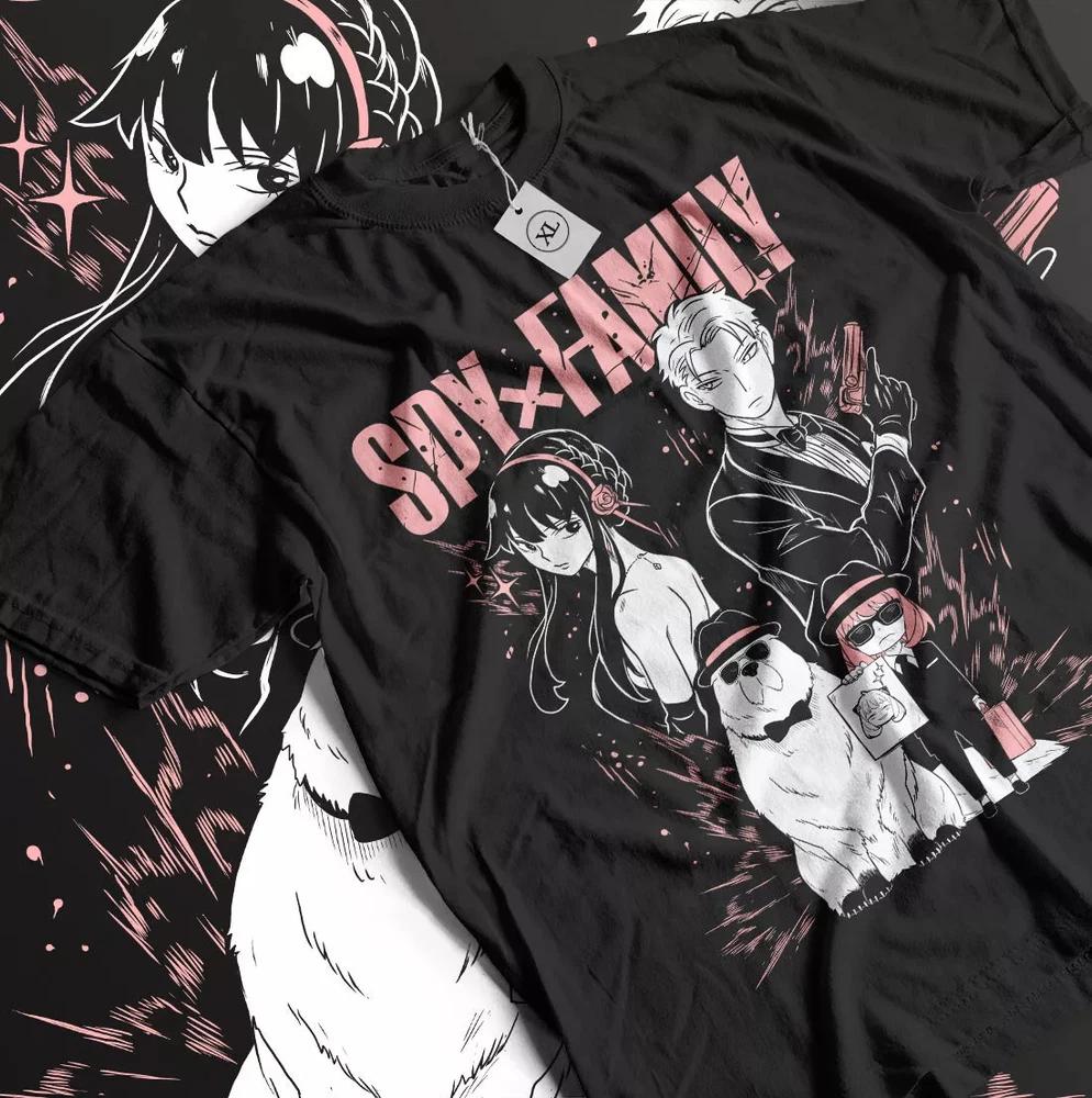 Spy X Family TShirt Loid Anya Bon Forger Unisex Unisexga Anime Gift TShirt Black S
