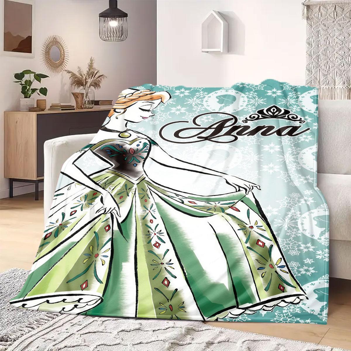 

Frozen Flannel Blanket Cartoon Print Suitable for Bedrooms Sofas Beds Chairs Picnics Travel Home Decor Gift Various Sizes 75x90cm