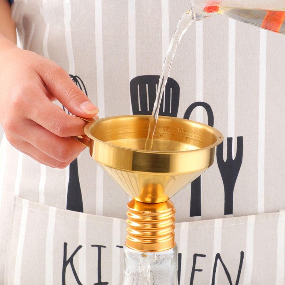 Anti-slip Handle Stainless Steel Funnels Funnel for Filling Small Bottles  Kitchen Gadgets