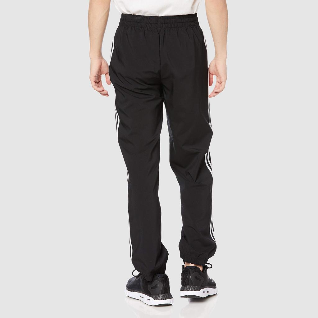 Adidas Striped Loose Straight Training Pants Men Bottoms Black GK8982