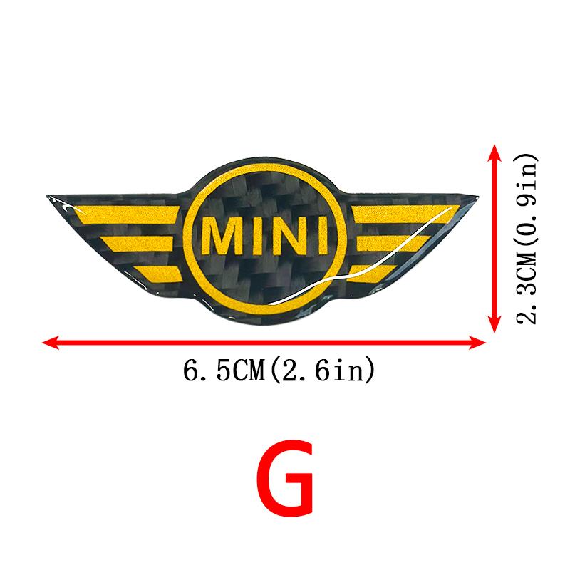 1Pcs Car Styling Steering Wheel Emblem Badge Stickers For MINI Cooper Countryman One S JCW R53 R55 R56 R50 R52 F56 F60 F54 F55 gzpxv22