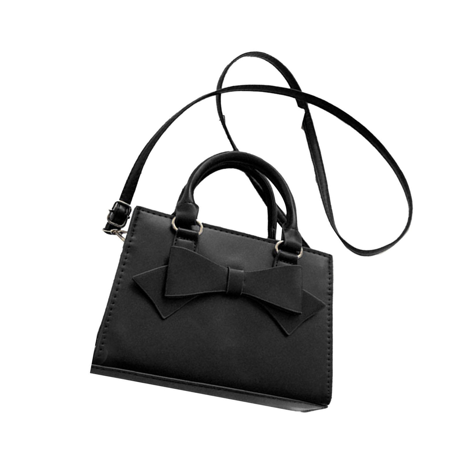 Women Leather Shoulder Bag PU Leather Stylish Women Leather Handbag Small Shoulder Bag with Bow Decoration for Daily 1190₽