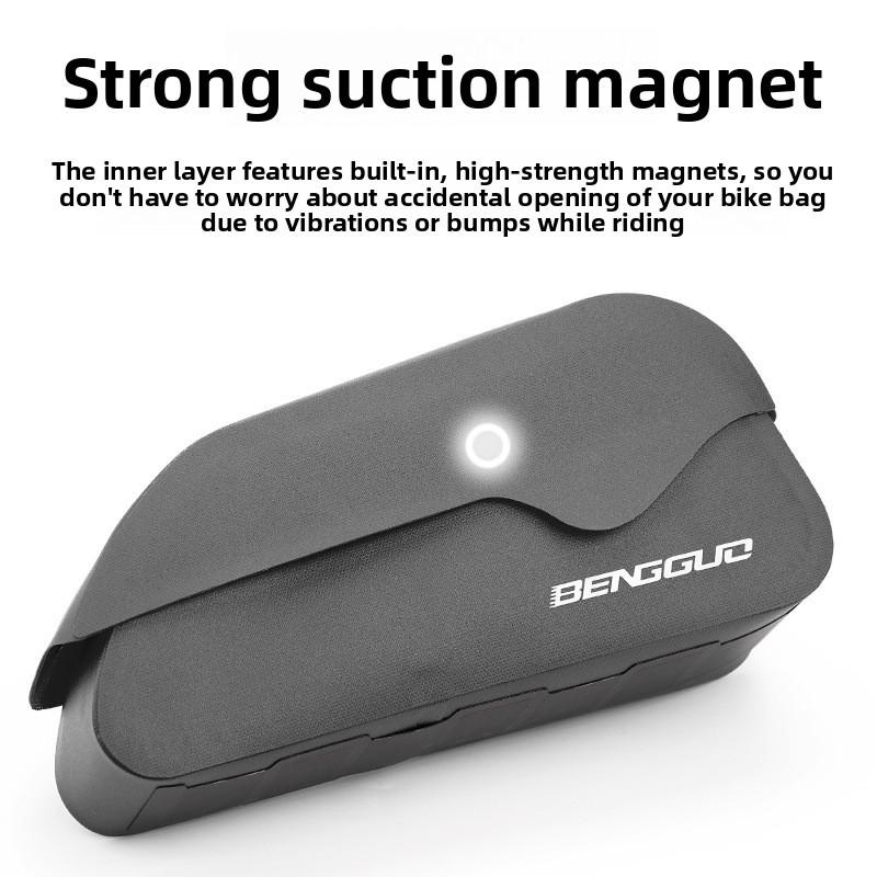 Bicycle Magnetic Handlebar Bag With Waterproof Tpu Material For Mountain And Road Cycling Enthusiasts