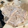 Γυναικεία Εσώρουχα Plus Size, Καλοκαιρινά, Λεπτά, Νέα, Καθαρά Σέξι, Σλιπ Σατέν, Ραμμένα με Σέξι Μέση