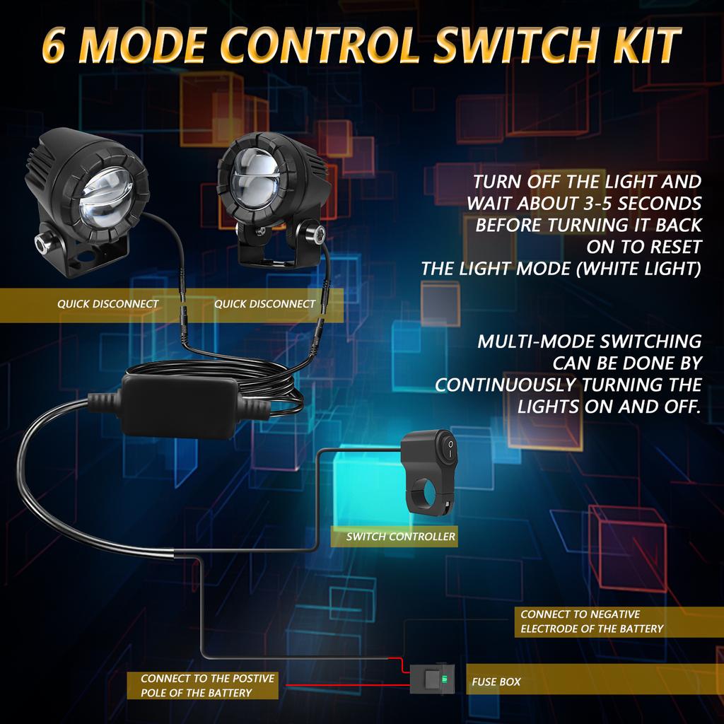 Motorrad Scheinwerfer Nebelscheinwerfer für LED Spotlight 3000k/4500k/6000k 120W 6000K für ATV LKW Dirt Bike SUV UTV