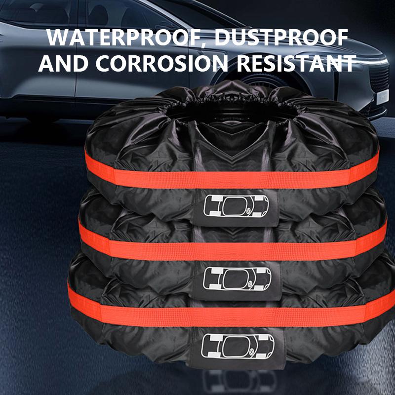 SEAMETAL 1pc 16-23 Inch Universal Car Spare Tire Cover Garage Protective Cover Waterproof Oxford Tire Protection