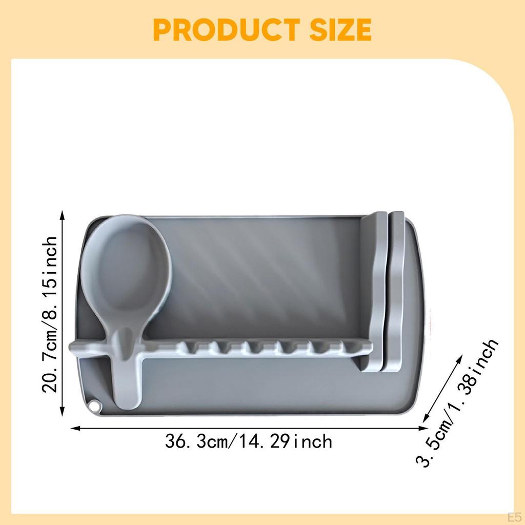 Silicone Utensil Rest Spoon Holder for Stove Individual Slots