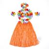 Hawaiian Costume Set With Plastic Grass Skirt For Party Performances And Themed Events