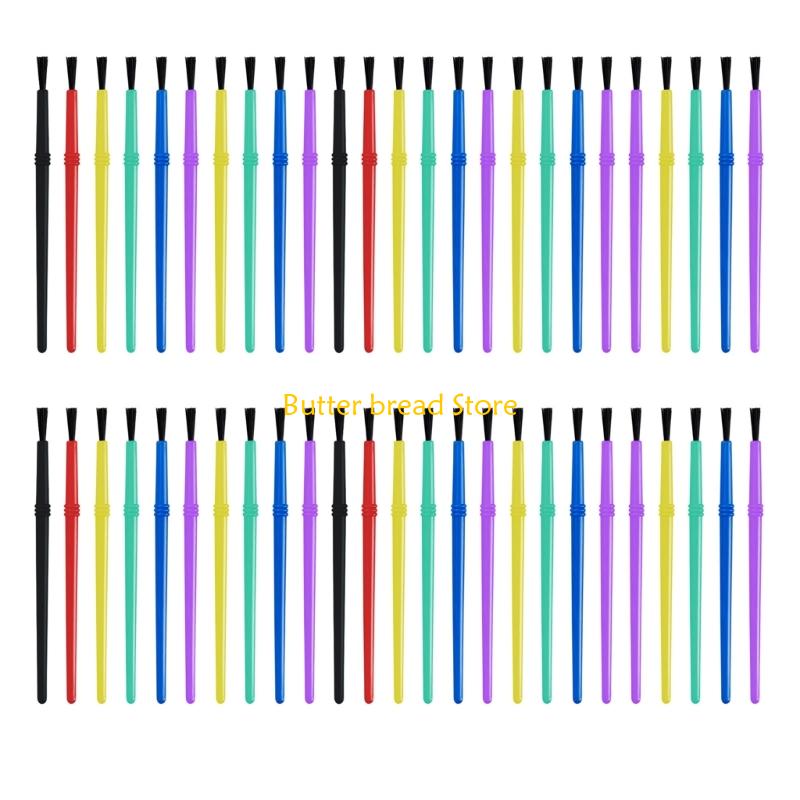 W89C 50 Pcs Paint Brushes Set Watercolor Paint Brushes Small Acrylic Brush Set