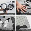 1Pcs Anti Fatigue Kitchen Rugs, Butterfly Print Waterproof Non-Slip Thick Cushioned Kitchen Mat Heavy Duty Comfort Standing Mat for Kitchen