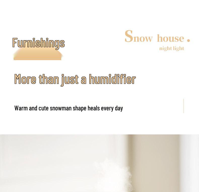 Igloo USB Mini Humidifier & Night Light - Cute Desktop Air Atomizer & Atmosphere Light