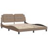 Bed Frame Without Mattress Zadar Cappuccino Brown 160x200 Cm Faux Leather