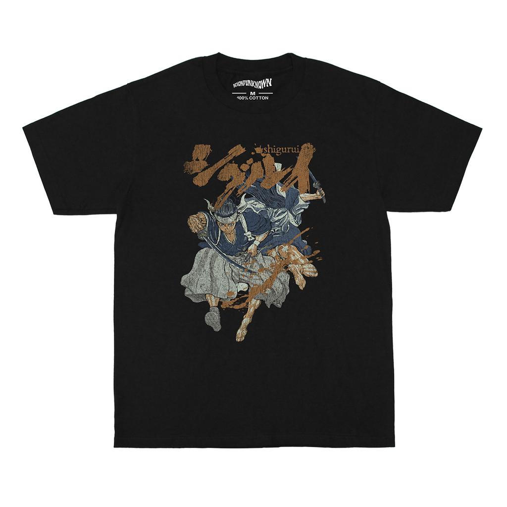 Shigurui TShirt Japanese Anime  Samura Mibu Gishi Den Samurai Champloo GANTZ Cotton Loose Unisexs Short Sleeves Printed Shirts