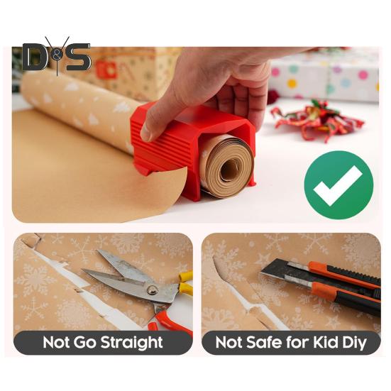 1/2Pcs Christmas Wrapping Paper Trimmer Cutter Tool Multi-color Practical Dual Blade Design Wrapping Paper Trimmer Gift Packing Supplies