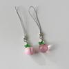 Fruit themed Mobile Attachment Beautiful Peach/Cherries Charm Lovely Fruit Cellphone Cord  for Fruit Enthusiasts