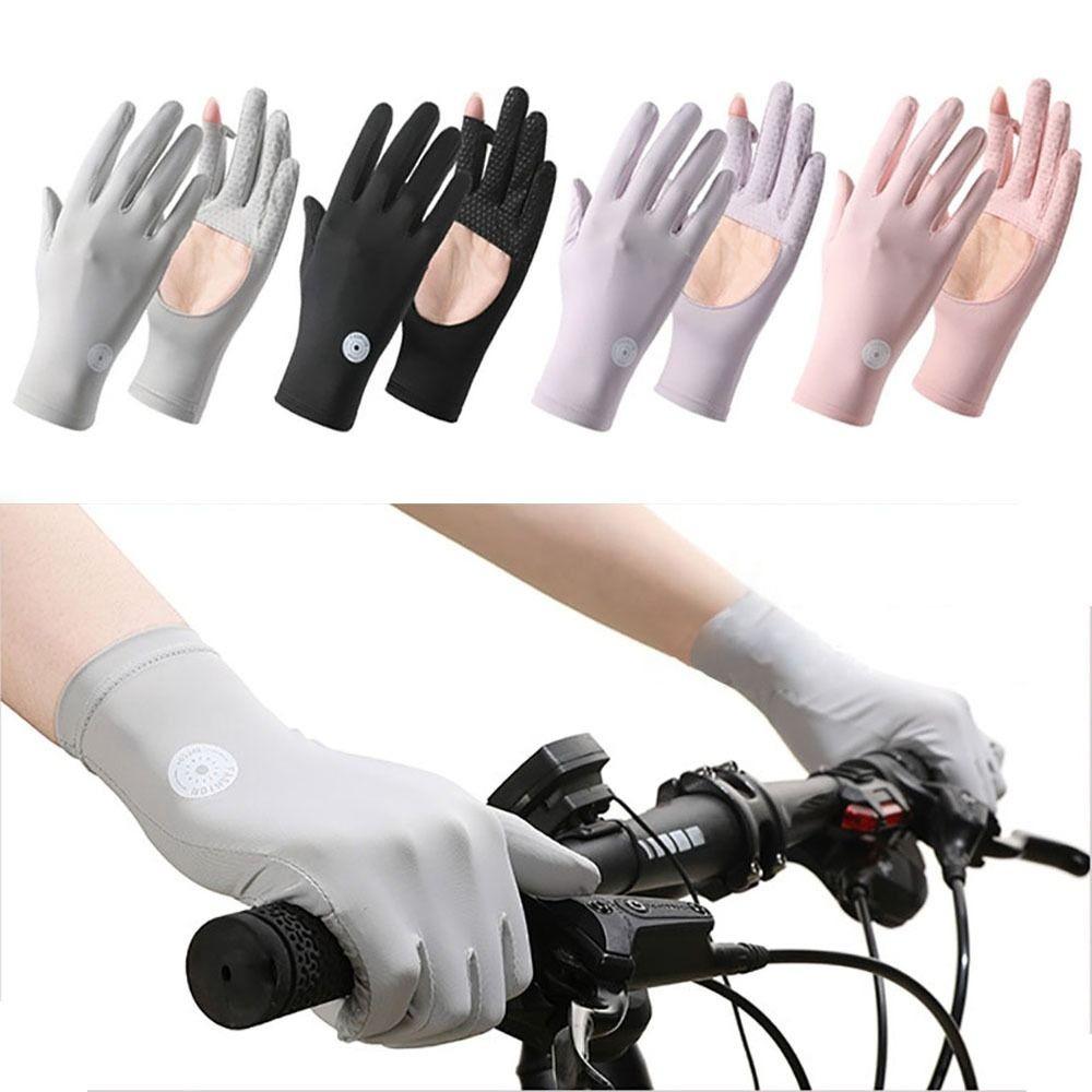 Highly Elastic Sunscreen Gloves Touch Screen Driving Mittens New Flip Finger Gloves Women Men
