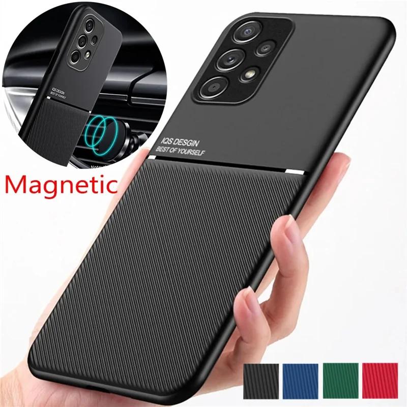 Luksusowe antypoślizgowe etui do Samsung Galaxy A55 35 25 15 05 73 72 54 53 52 34 33 32 24 23 22 4G 5G Wbudowany uchwyt samochodowy Magnetyczne Fundas