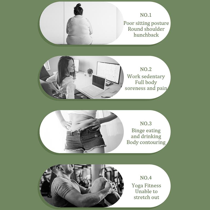 Plastic Back Puller Fitness Thin Back Shoulder Waist Massager Manual Roller Massage Gua Sha Tools Back Massage Artifact