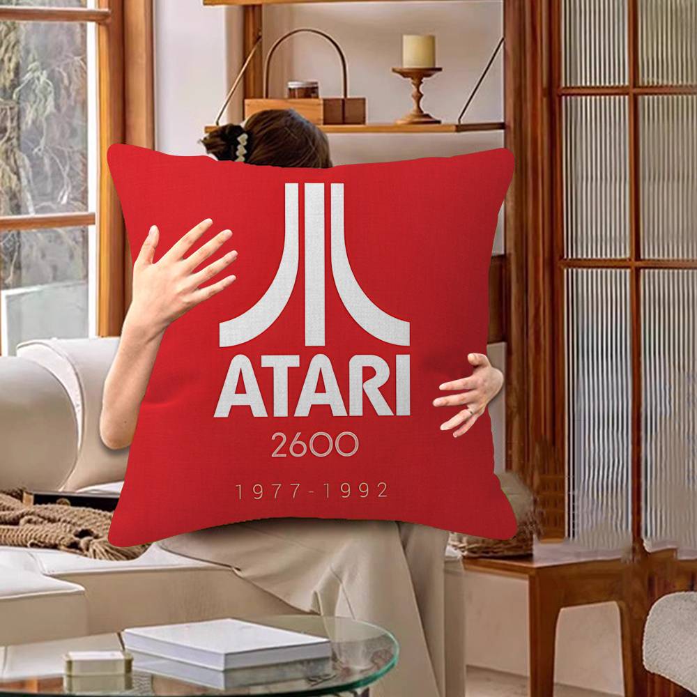 A-Atari Logo Cushion Cover Pillow Cover Decor Pillowcase Printed Cushion Case for Couch