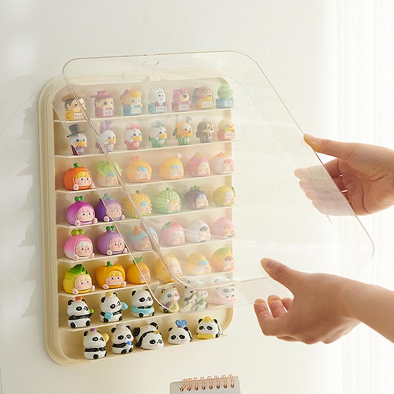 Wall-Mounted Acrylic Blind Box Display Cabinet – Multi-Layer Dustproof Storage for Dolls & Collectibles