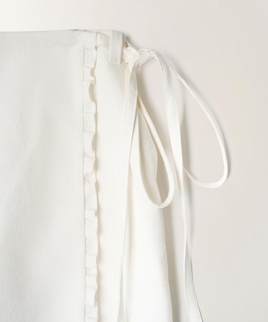 Tudment Linen Long Skirt_White