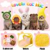5pcs Cute Cat and Dog Costume Set Rabbit Hat Ears Fun Lion Headband I'm Just A Baby Small Dogs Chihuahua Clothes Accessories