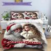 3PC Custom Name Christmas Magic Moment Bedding Set Printed Bedding Set Duvet Cover Closure Includes 1 Duvet Cover & 2 Pillowcases for All Seasons Bedr