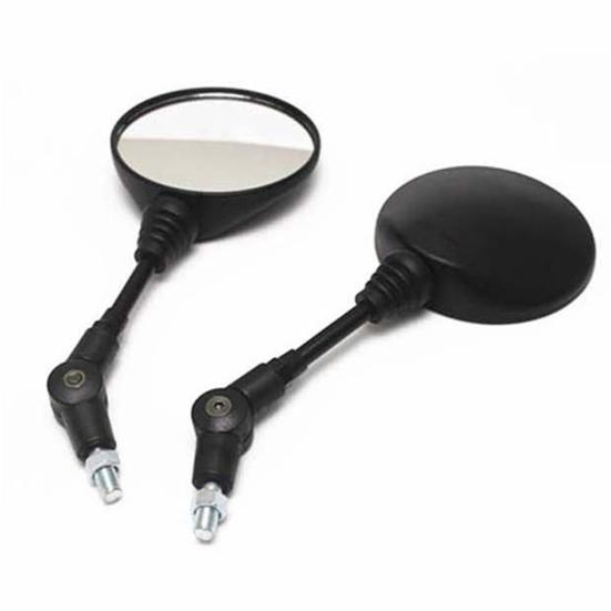 סט אחד מראות צד אוניברסליות מתקפלות עגולות לאופנוע מראות צד משופרות לאופנועים