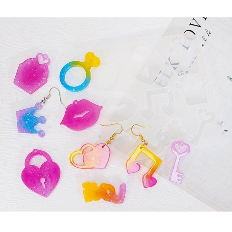 Versatile Resin Casting Mold DIY Earrings Pendant Mold Valentine's Day Epoxy Molds Perfect for Creating Jewelry Earrings