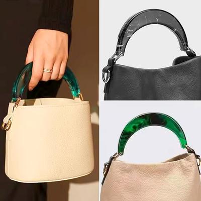 1PC Replacement Bags Accessories Bags Handles DIY Amber Gradient With Buckle Resin Handle Wear-Resistant U-Shaped