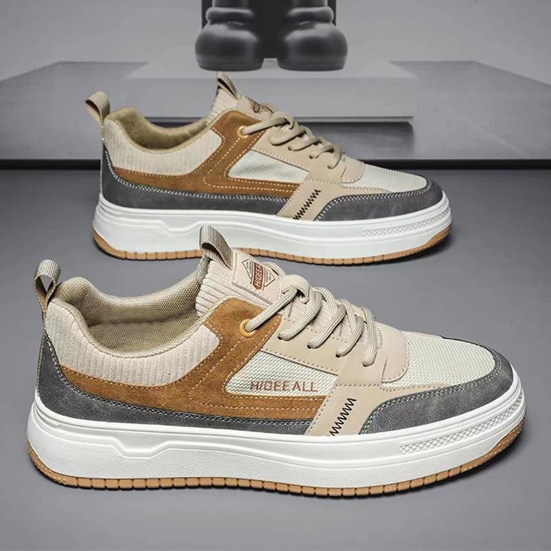 

Men s shoes spring new men s board shoes men s trend versatile non-slip wear-resistant sports casual leather shoes 39