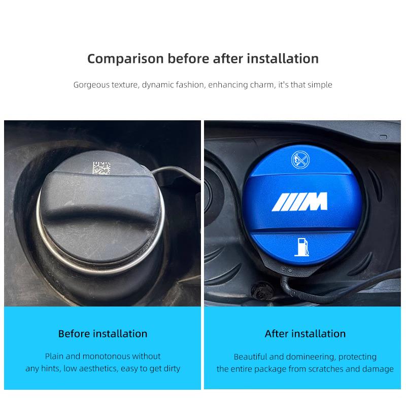 BMW Car Fuel Cap Aluminum Alloy Oil Box Lid Petrol Tank Cover For BMW M E46 E90 E60 F30 F10 E39 E36 F20 G30 G20 E87 E92 E91 E30 pdzr82 kymb4