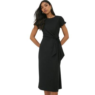 Dorothy Perkins Damen-/Damen-Midikleid mit Bindedetail und kurzen Ärmeln
