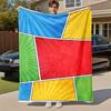 1PC Comics, backgroundOutdoor Flannel Blanket - Soft Plush Decor for Picnics, Camping, Bedroom, Playroom, Office, or Lunch Break 1278A
