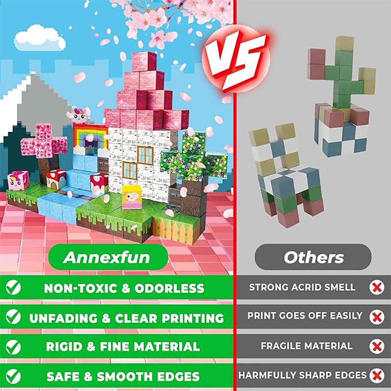 New Magnetic Building Blocks Unicorn Building Blocks Toy Mine World Magnet Cube for Boys Girls Kid Construction DIY Model Toy